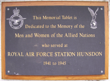 Image of memorial outside Hunsdon Village Hall