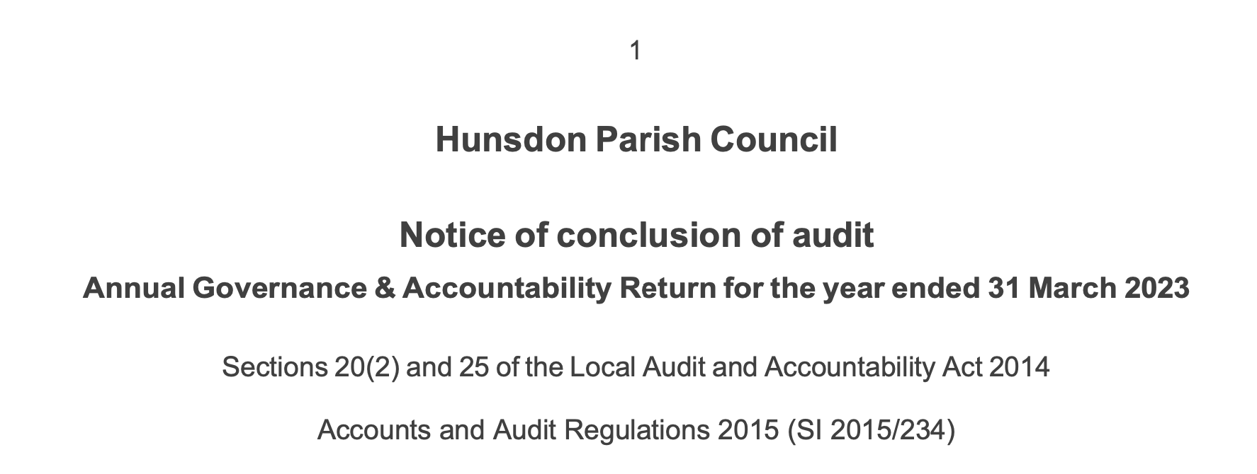 Audit Conclusion 2022-23