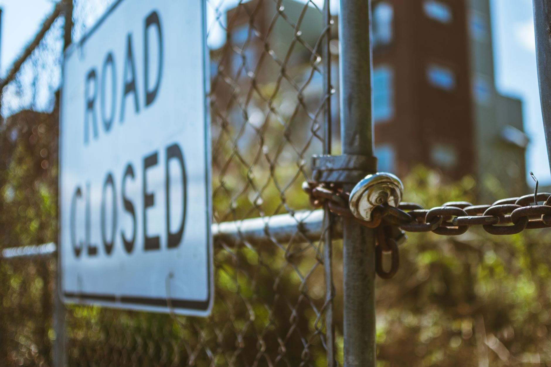road closed signage